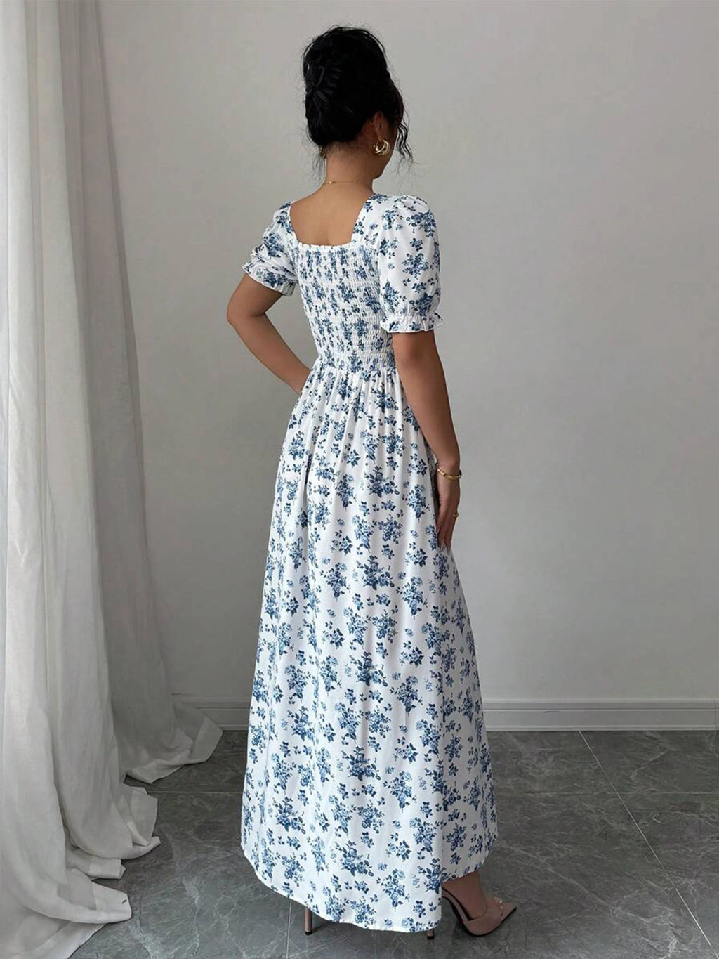 Women's Puff Sleeve Summer Dress