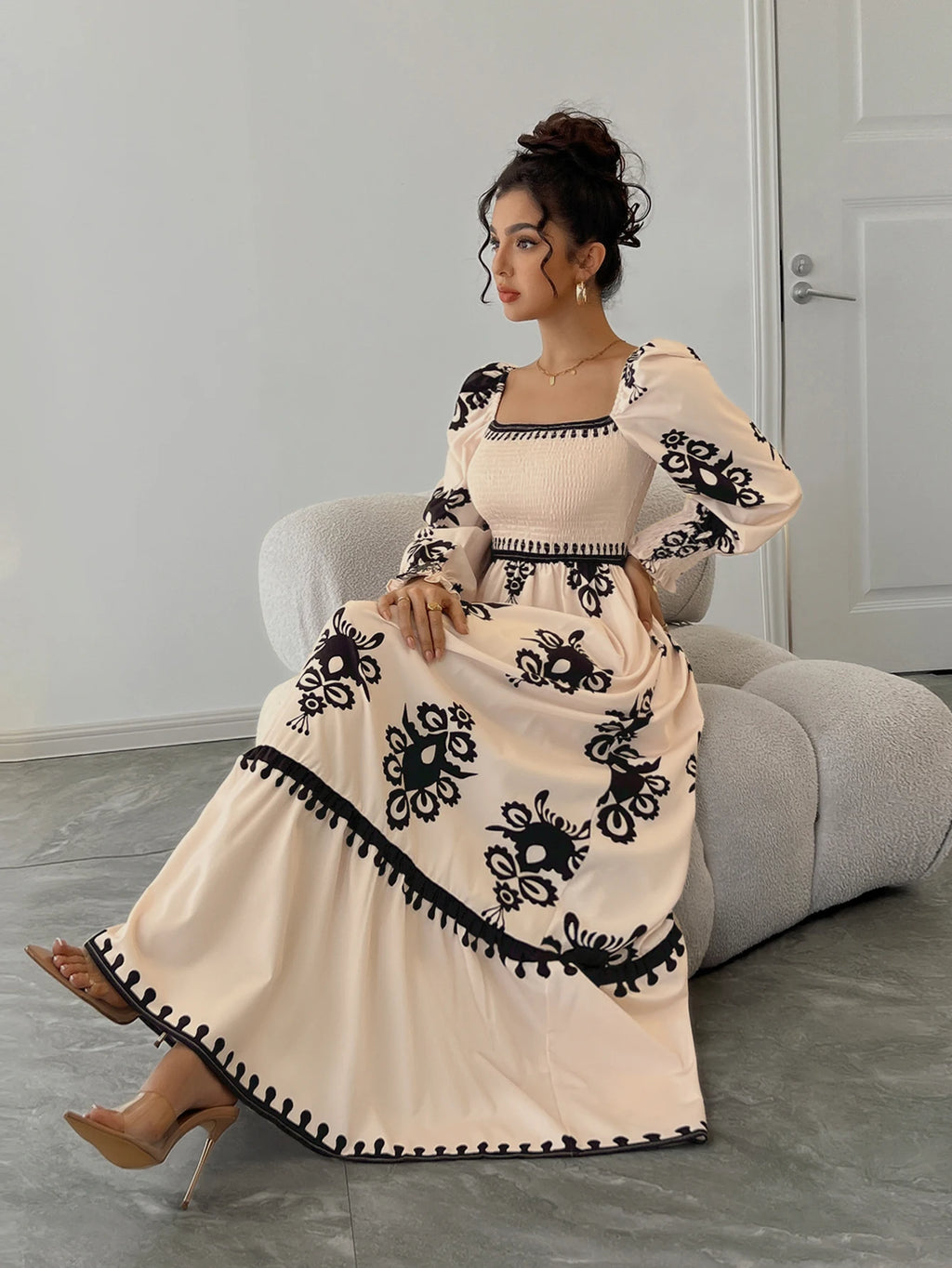 Fall & Winter Printed Dress