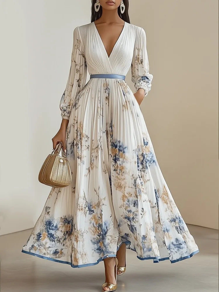 Women's Floral Evening Maxi Dress