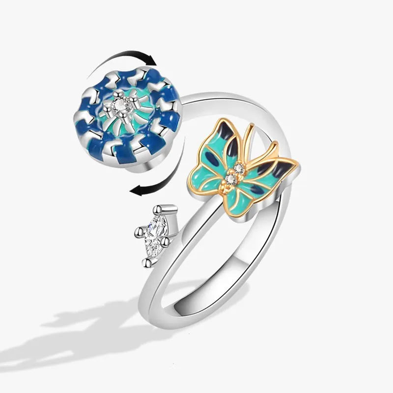 Floral Spinner Knuckle Ring