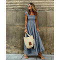 Summer Pleated Swing Maxi Dress