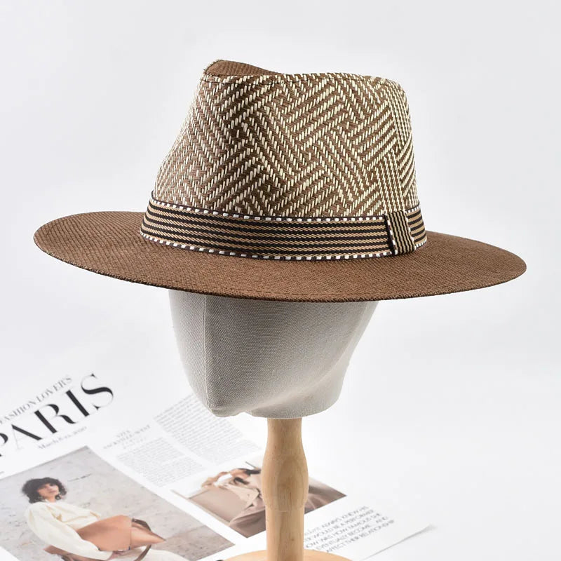 Summer Straw Hat Outdoor Panama Man Gentleman Holiday Sun Hat