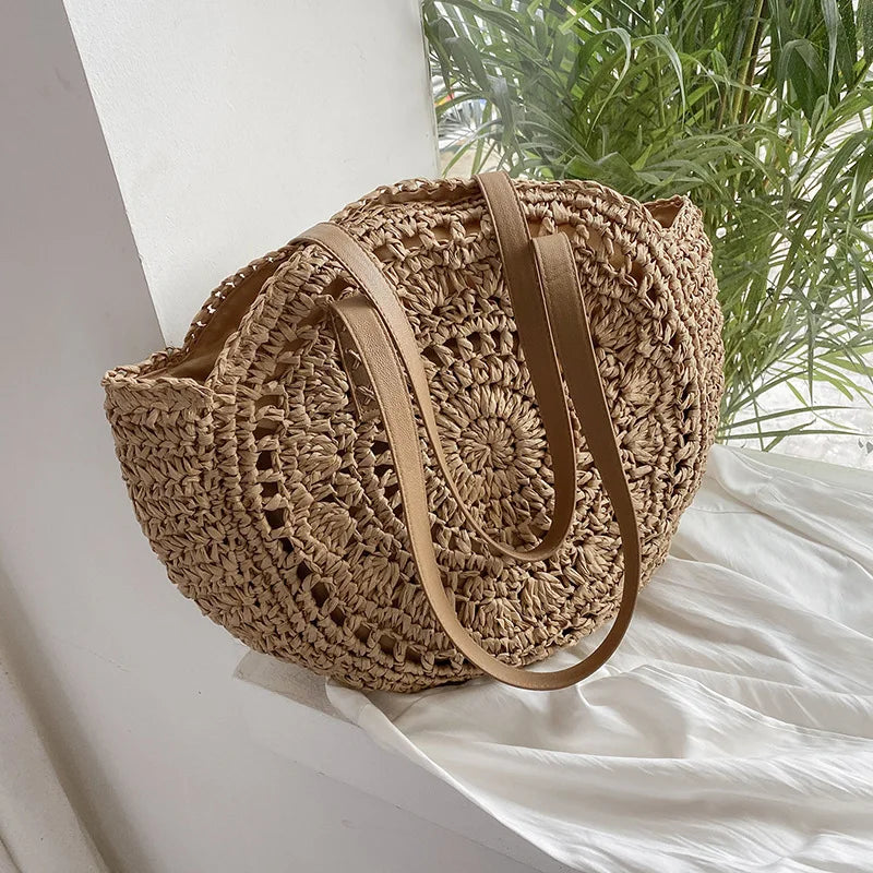 Summer Round Straw Bags for Women