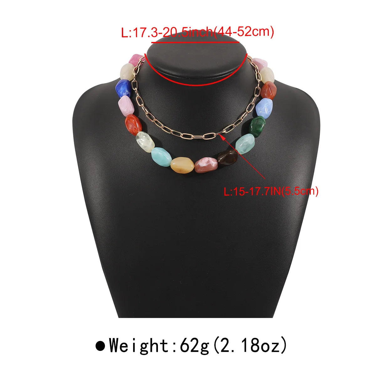 Colorful Gem Bead Necklace