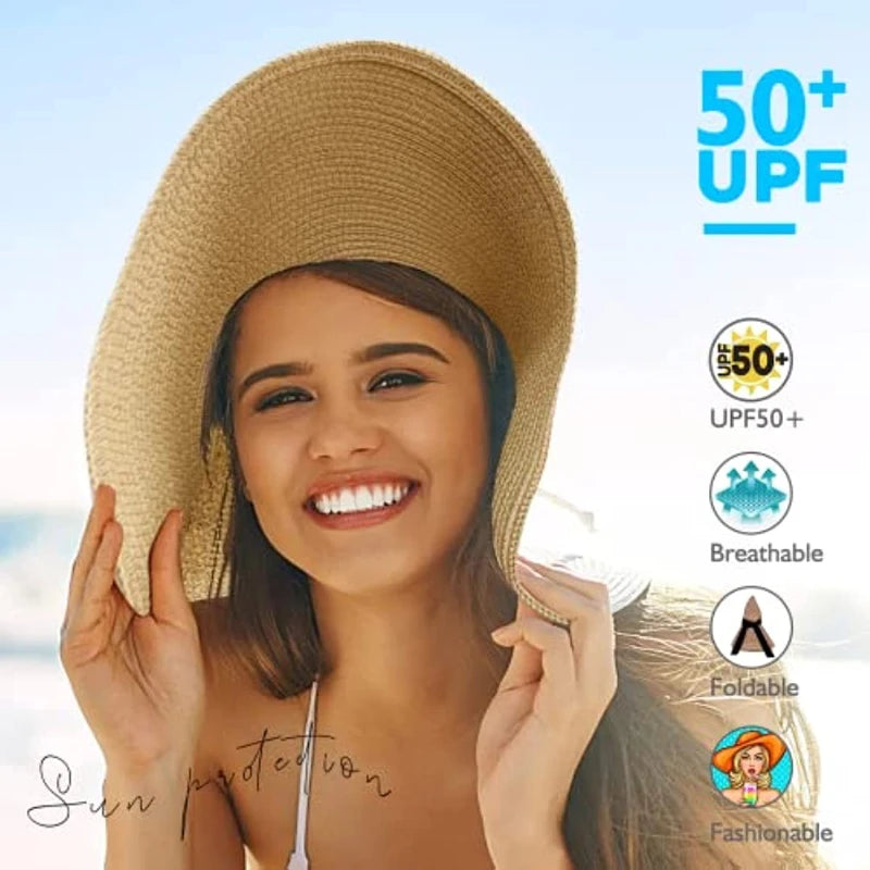 Summer Solid Color  Sun Hat Ladies Beach
