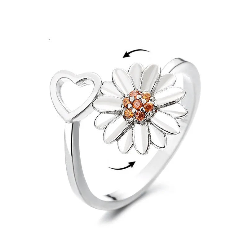 Floral Spinner Knuckle Ring