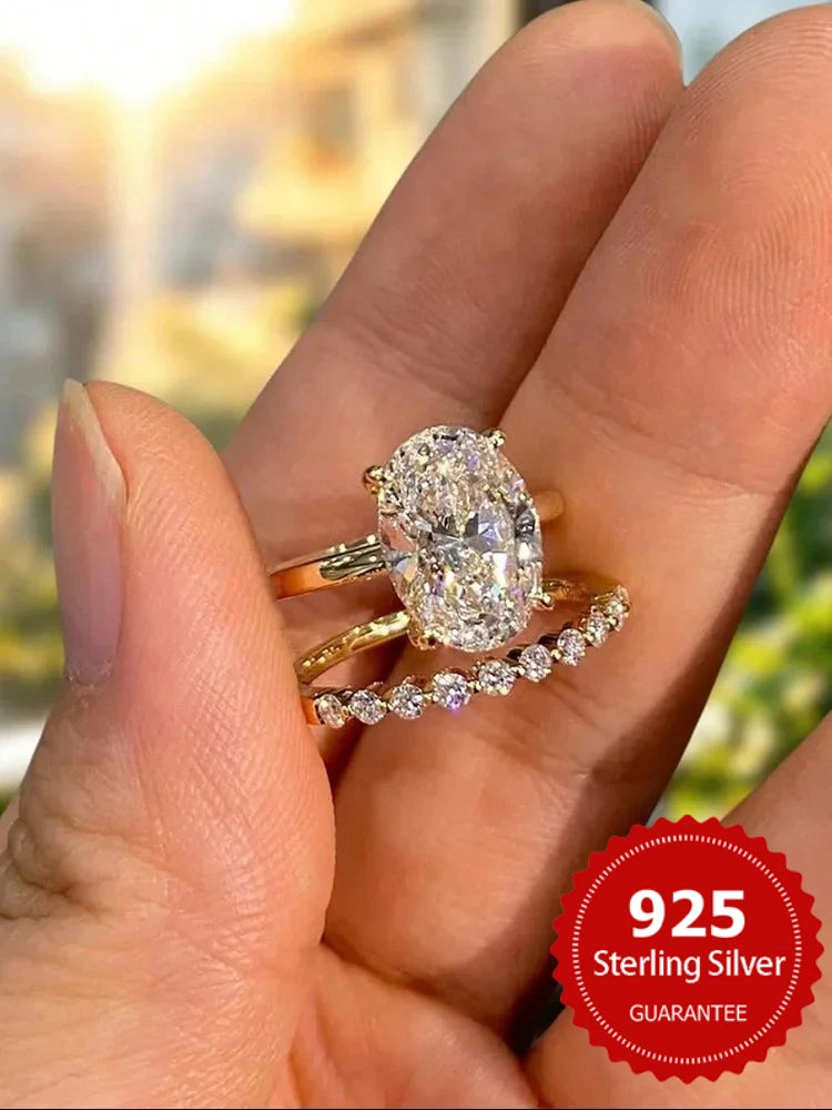 Women's Oval Cut Zircon Ring