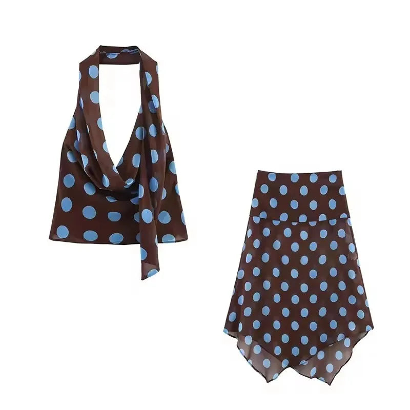 Women's Polka Dot Two-Piece Set