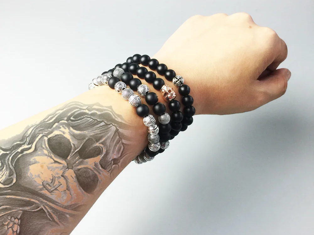 Obsidian Beaded Bracelet