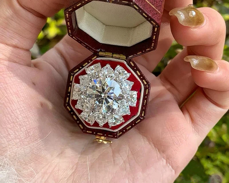 Elegant Moissanite Cocktail Ring