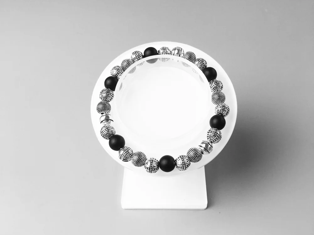Obsidian Beaded Bracelet