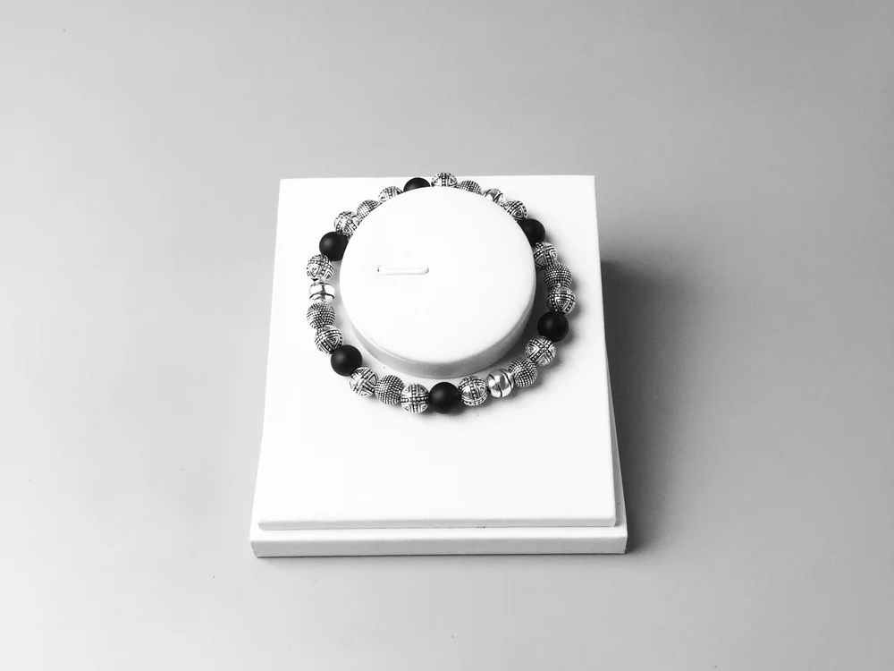 Obsidian Beaded Bracelet