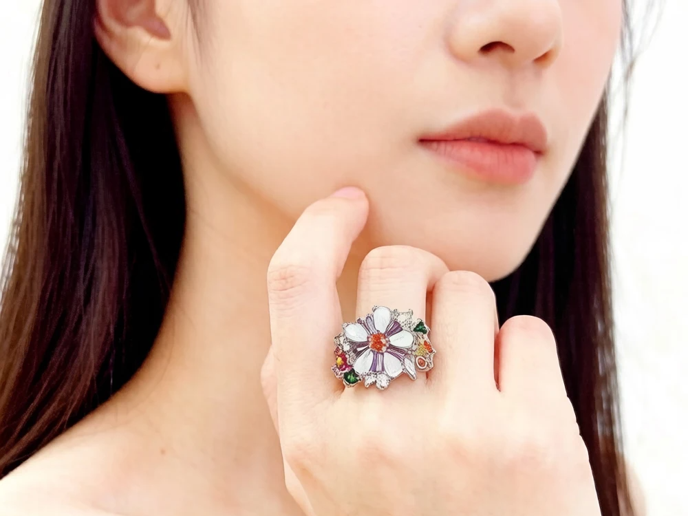 Colorful Blossom Fashion Ring