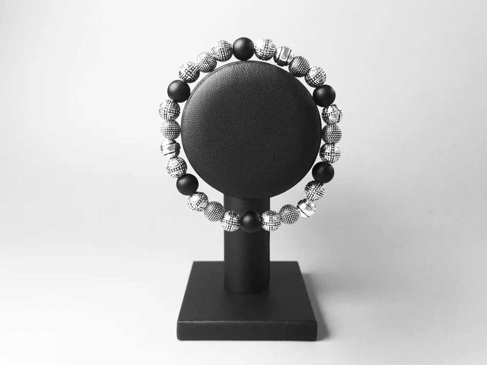 Obsidian Beaded Bracelet